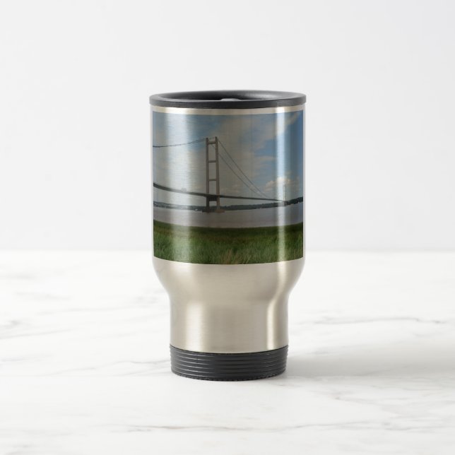 Humber Bridge Design Travel/dator Mugg (Center)