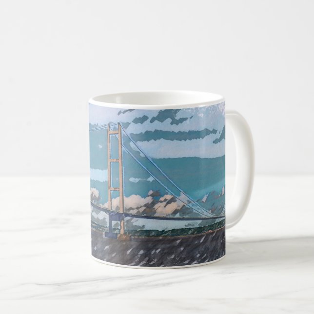 Humber Bridge Impressionistiskt Landskap Kaffemugg (Framsida höger)