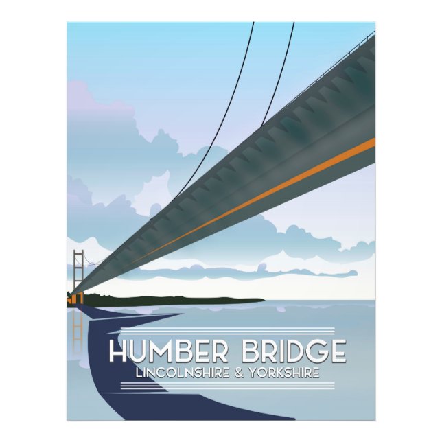 Humber Bridge, Lincolnshire och Yorkshire Fototryck (Framsidan)