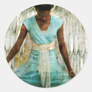 Humble Angel Runt Klistermärke