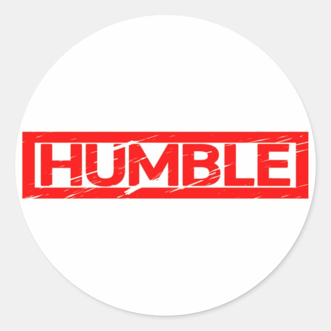 Humble Frimärke Runt Klistermärke (Framsida)