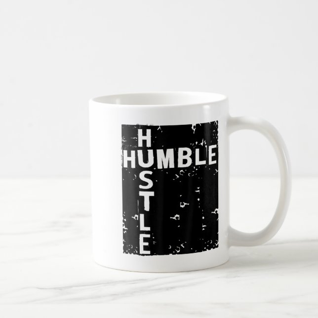 Humble Hustle Insrational Motivational Entrepreneu Kaffemugg (Höger)