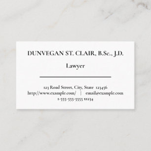 Humble Lawyer Affärskort Visitkort