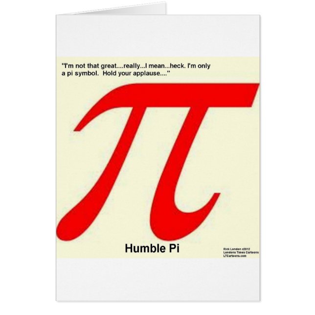Humble Pi R Square Funny Hälsningskort (Framsidan)