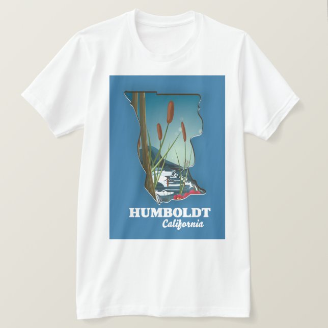 Humboldt california karta t shirt (Design framsida)