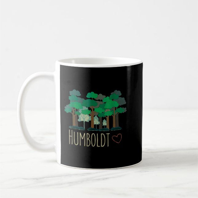 Humboldt County California Redwood Träd Kaffemugg (Vänster)