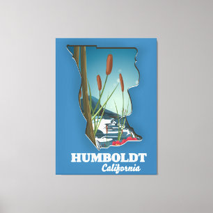 Humboldt kalifornien karta canvastryck