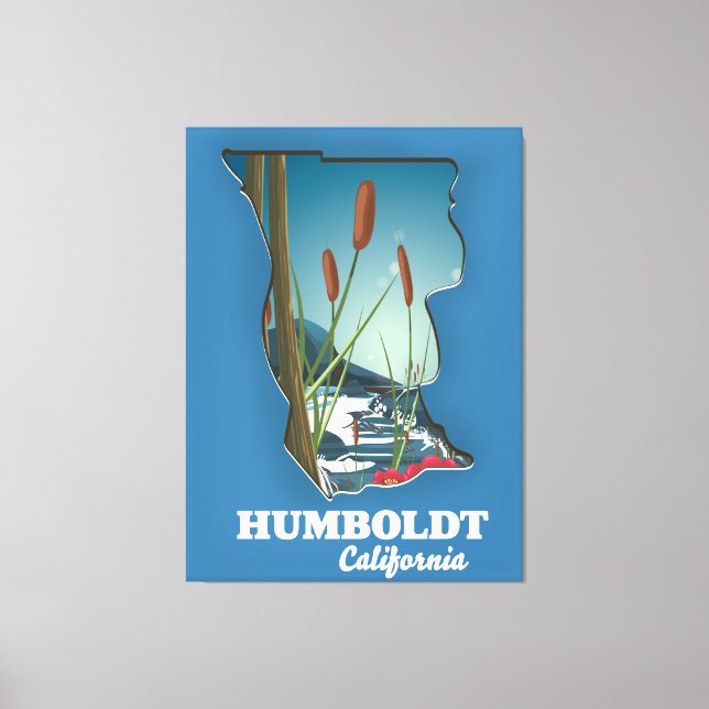 Humboldt kalifornien karta canvastryck (Framsida)