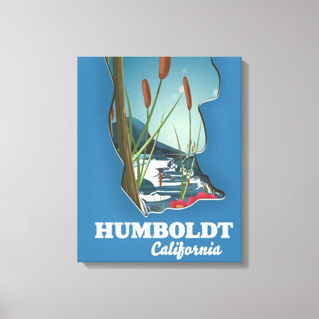 Humboldt kalifornien karta canvastryck (Framsida)