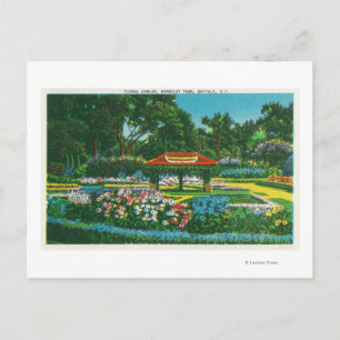 Humboldt Park Blommigt Emblem View Vykort