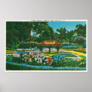 Humboldt parkerar den blom- emblemen beskådar poster