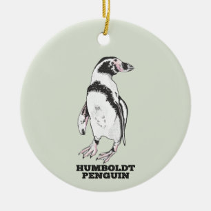 Humboldt penguin julgransprydnad keramik