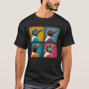 Humboldt Penguin Pop Illustration Färgbildande dju T Shirt