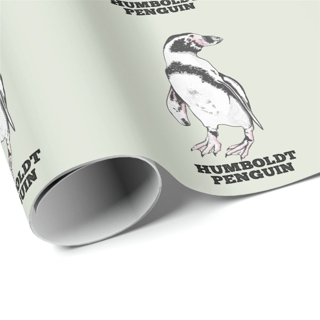 Humboldt penguin presentpapper (Rullad Hörn)