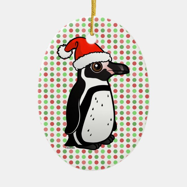 Humboldt Penguin Santa Julgransprydnad Keramik (Framsidan)