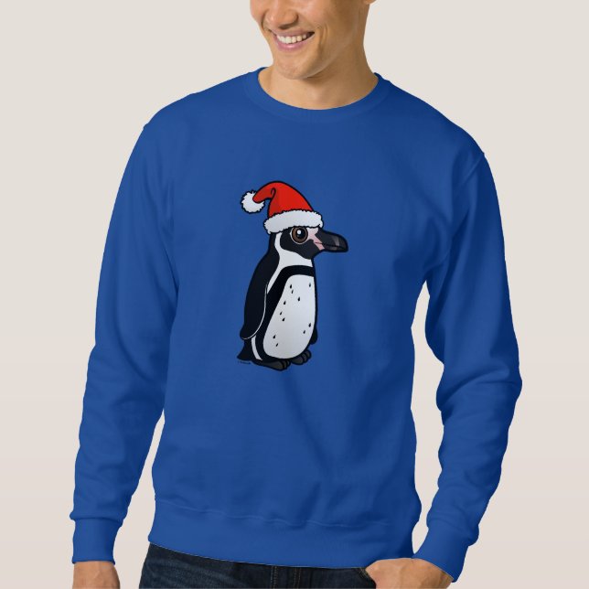 Humboldt Penguin Santa Lång Ärmad Tröja (Framsida)