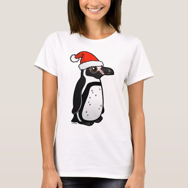 Humboldt Penguin Santa Tee Shirt (Framsida)
