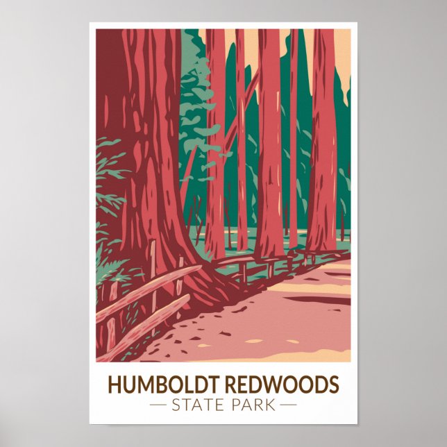 Humboldt Redwood State Park Avenue of the Giants Poster (Framsidan)