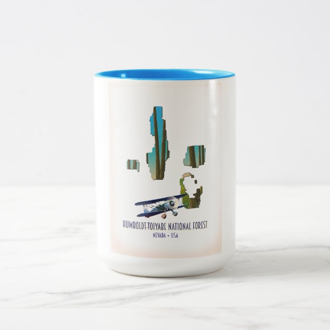 Humboldt-toiyabe nationalskogen Nevada Karta Två-Tonad Mugg (Center)