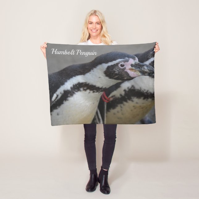 Humbolt Penguin i Drusillas Zoo i Öster Sussex Mor Fleecefilt (På plats)