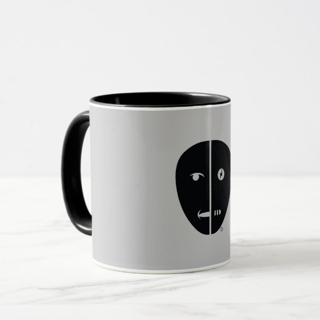 Humbot Design med Grått Back Mugg (Framsida vänster)