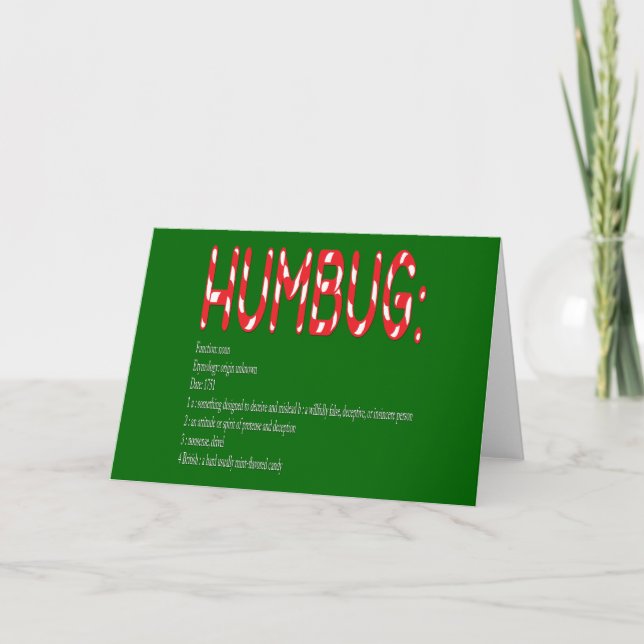 HUMBUG: definition Helgkort (Framsida)