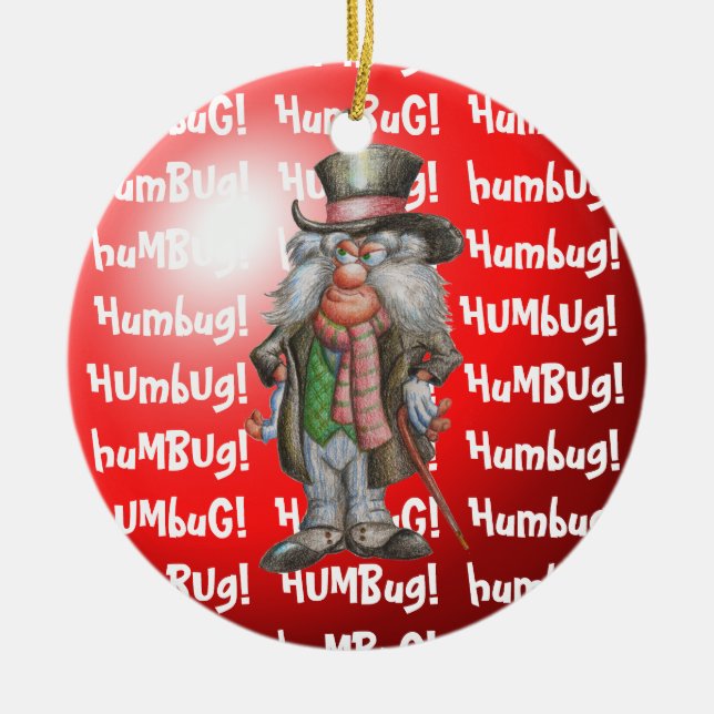 Humbug! Julgransprydnad Keramik (Framsidan)