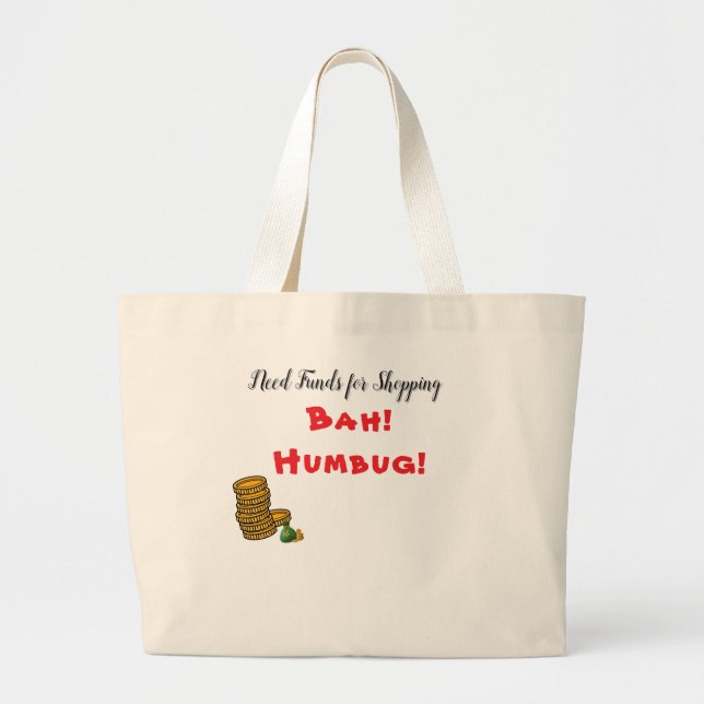 Humbug Sarcastic Large Tote-väska Jumbo Tygkasse (Framsidan)