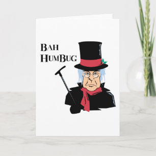 Humbug Scrooge Helgkort