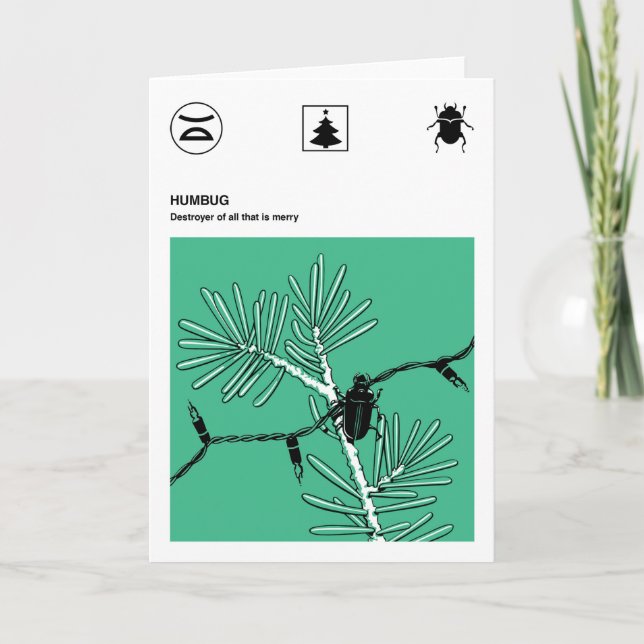 Humbug (standard) helgkort (Framsida)