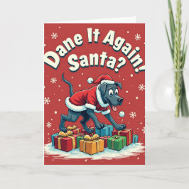Humerous Great Dane Festive Card Helgkort