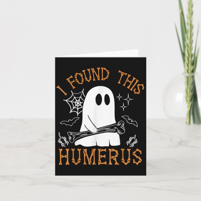 Humerus Funny Halloween Ghost Skeleto Kort (Framsida)