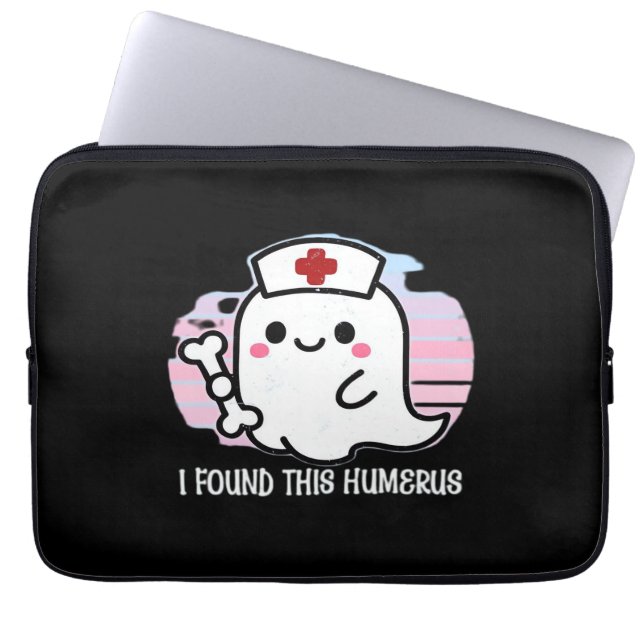 Humerus Funny Halloween Nurse Ghost B Laptop Fodral (Framsidan)