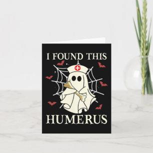 Humerus Ghost Nurse Funny Halloween Kort