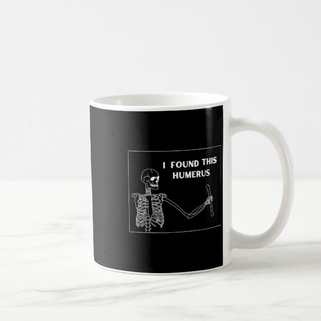 Humerus Skeleton - Funny Halloween Uni Kaffemugg (Höger)