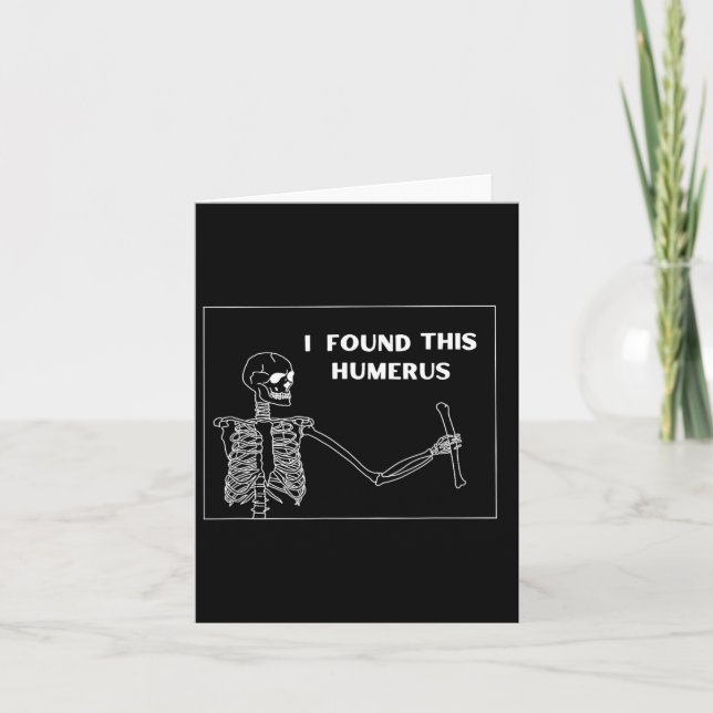 Humerus Skeleton - Roligt Halloween Uni Kort (Framsida)