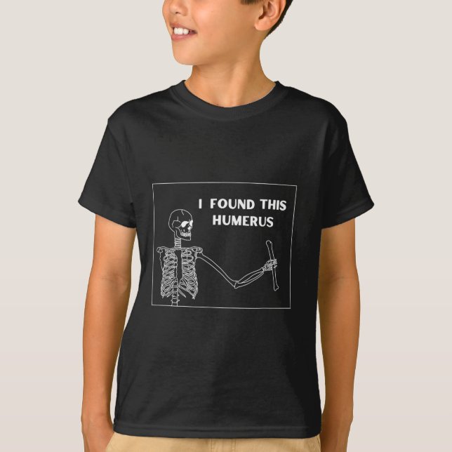 Humerus Skeleton - Roligt Halloween Uni T Shirt (Framsida)