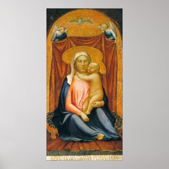 Humilitära Madonna - Poster av Masaccio Fine Art (Framsidan)