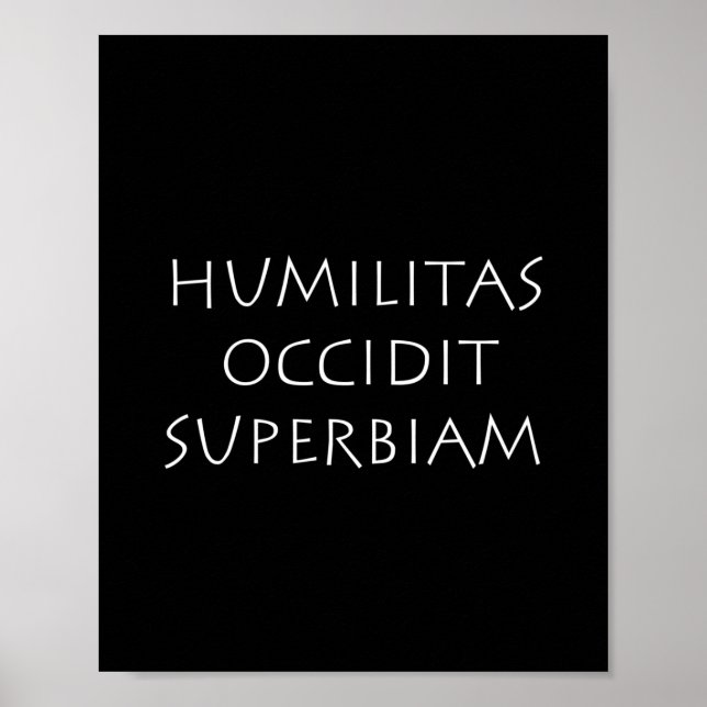 Humilitas occidit superbiam poster (Framsidan)