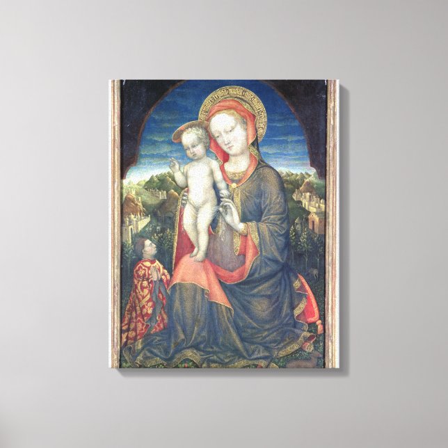 Humilitetmadonna, skriven av Leonello d'Este Canvastryck (Framsida)