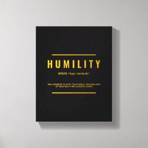 Humilitetsdefinition - inspirationskvot Väggkonst Canvastryck