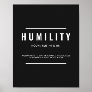 Humilitetsdefinition Inspirationsoffert Poster
