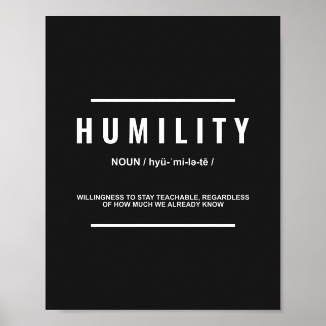 Humilitetsdefinition | Inspirationsoffert Poster (Framsidan)