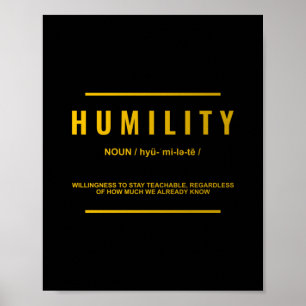 Humilitetsdefinition Inspirationsoffert Poster