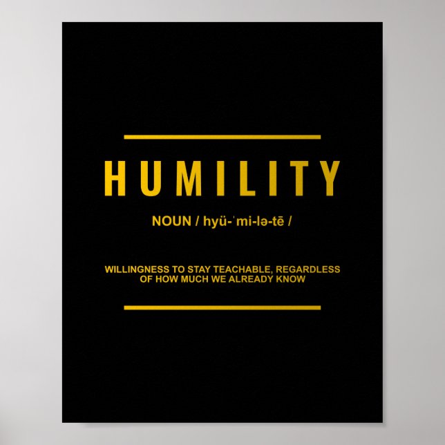 Humilitetsdefinition | Inspirationsoffert Poster (Framsidan)