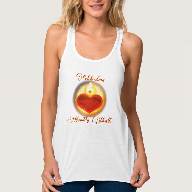 Humility Month Tanktop Linne Med Racerback (Framsida)