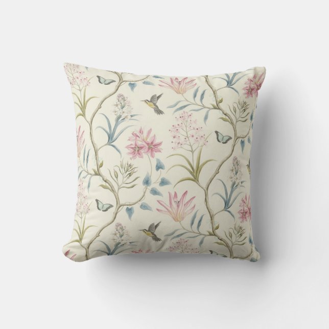 HUMINGBIRD & BUTTERFLIES PILLOW KUDDE (Framsida)