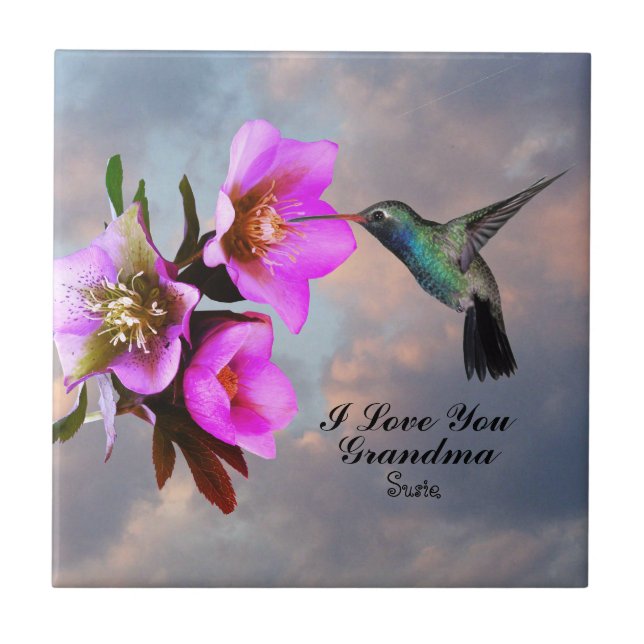 HUMINGBIRD-GRANDMA KAKELPLATTA (Framsidan)