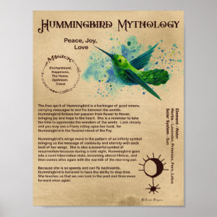 HUMINGBIRD MYTHOLOGY POSTER