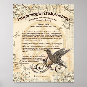 HUMINGBIRD MYTHOLOGY POSTER
